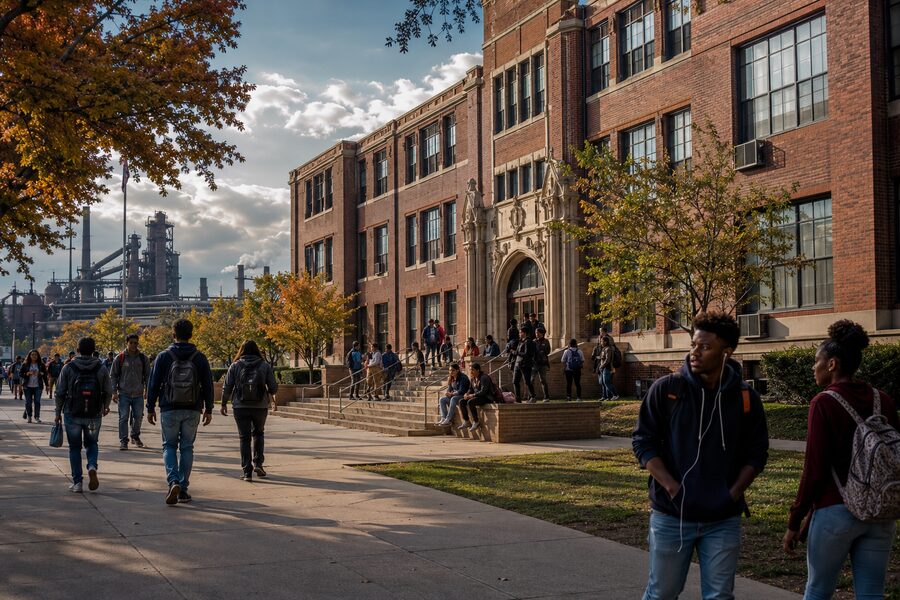 Commons High School in Riverside Commons