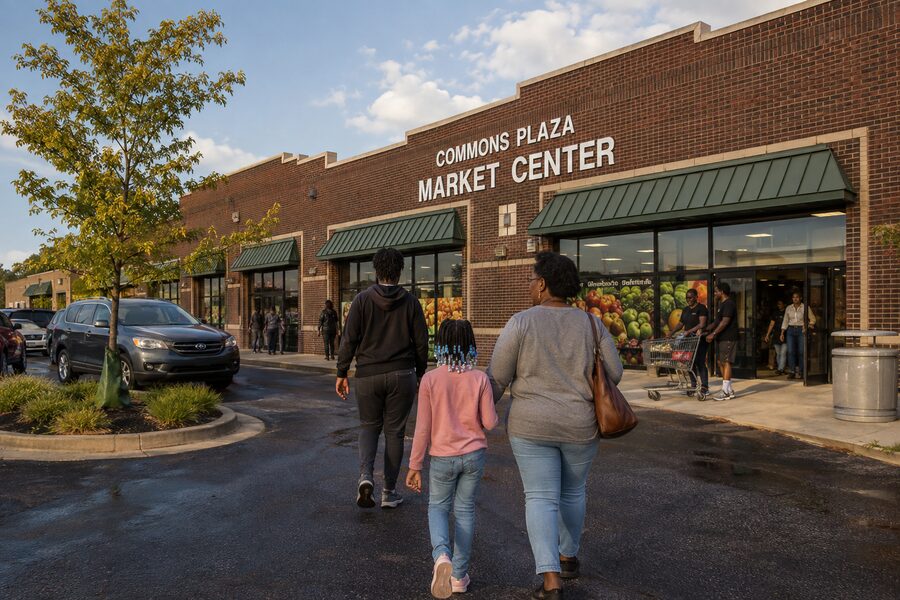 Commons Plaza Market Center in Riverside Commons